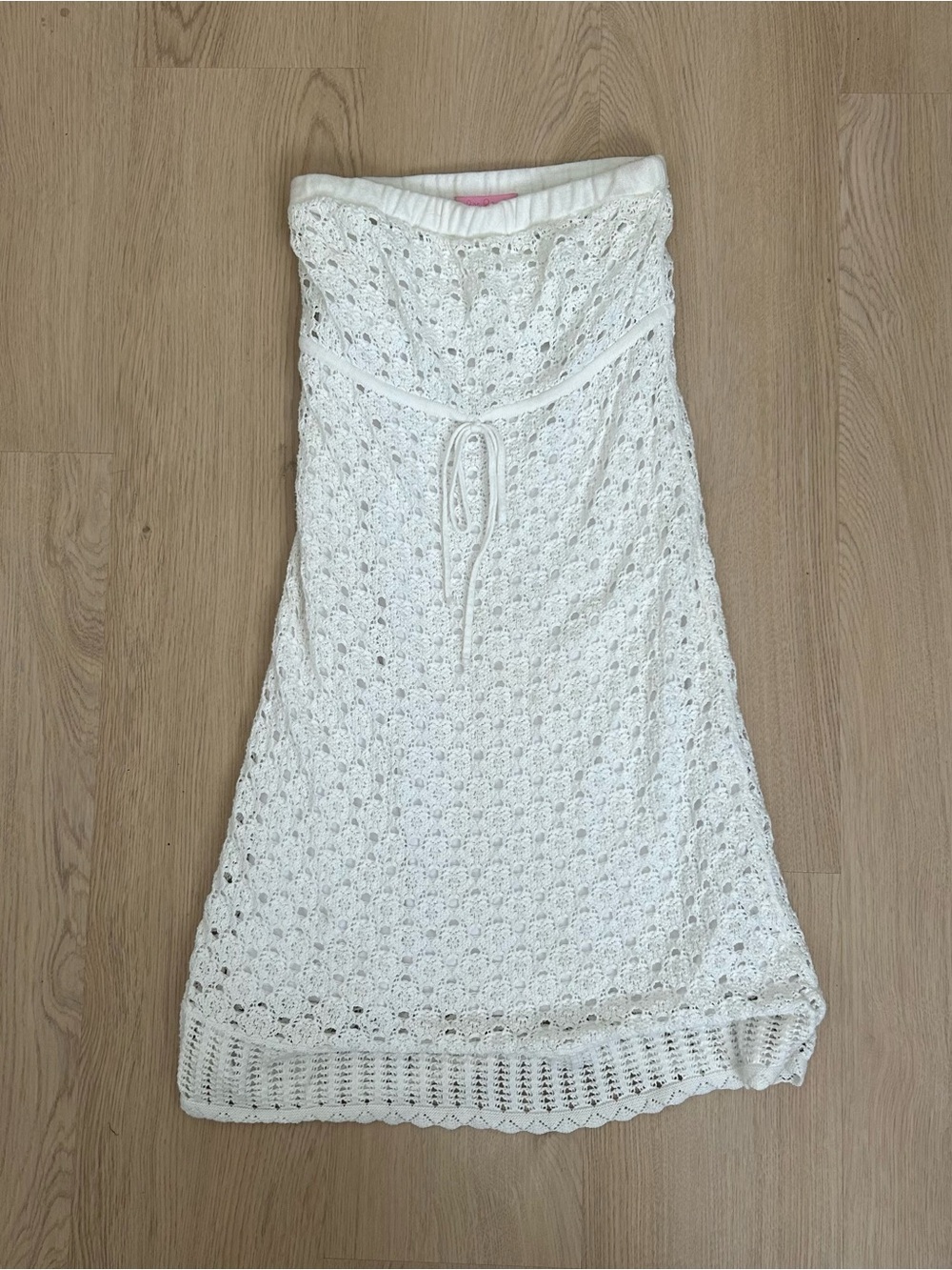 Lilly Pulitzer White Strapless Crochet Dress